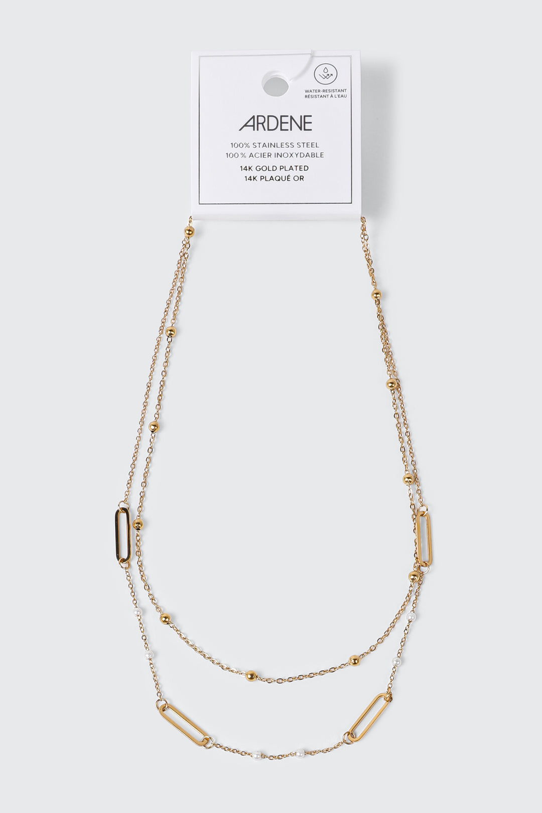 Layered 14K Gold Plated Necklace