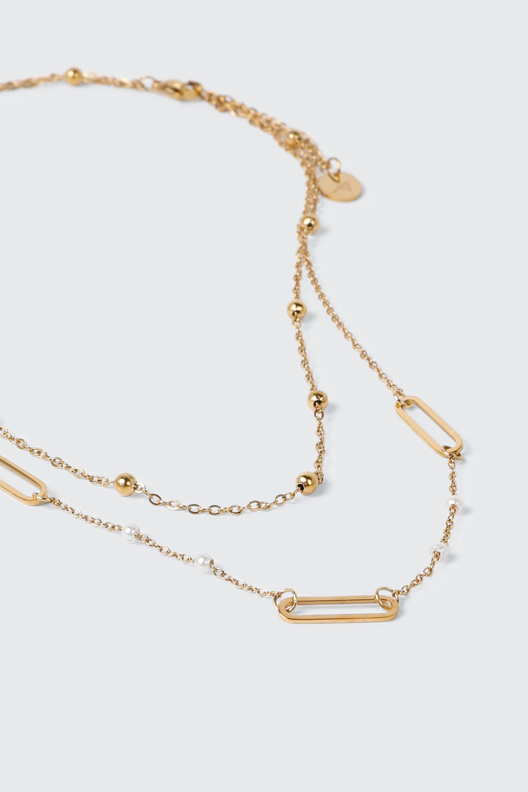 Layered 14K Gold Plated Necklace