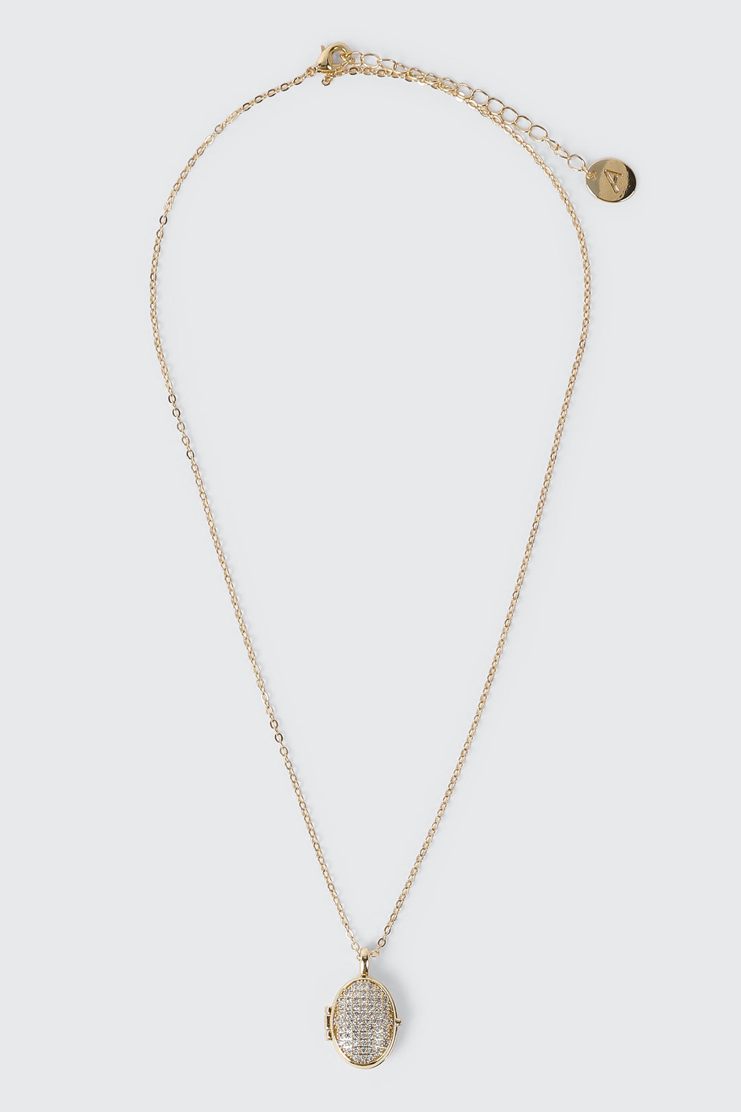 Collier médaillon plaqué or 14 carats