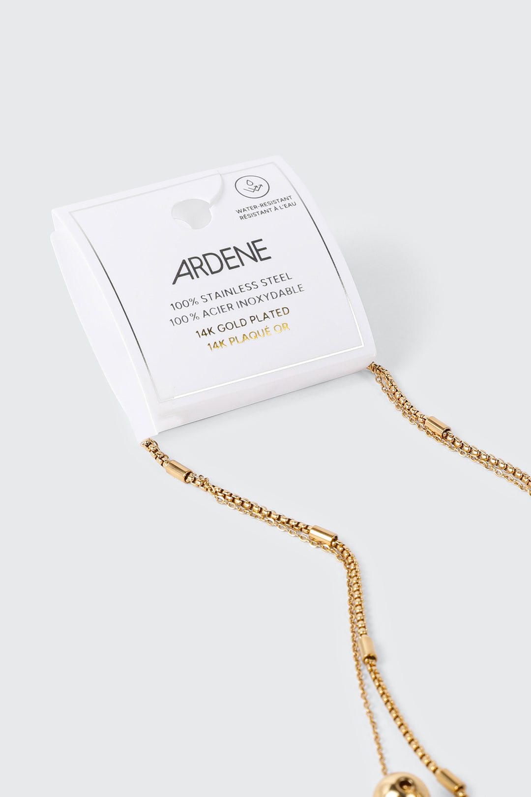 14K Gold Plated  Sphere Pendant Necklace