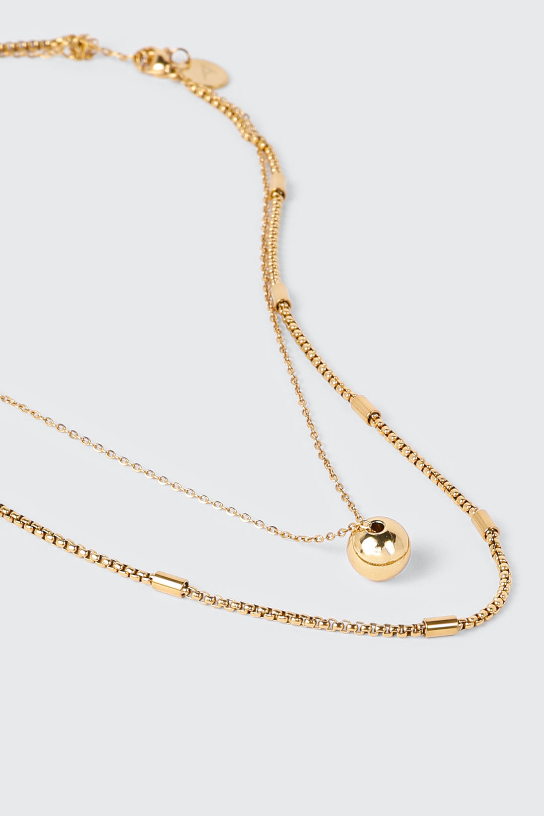 14K Gold Plated  Sphere Pendant Necklace
