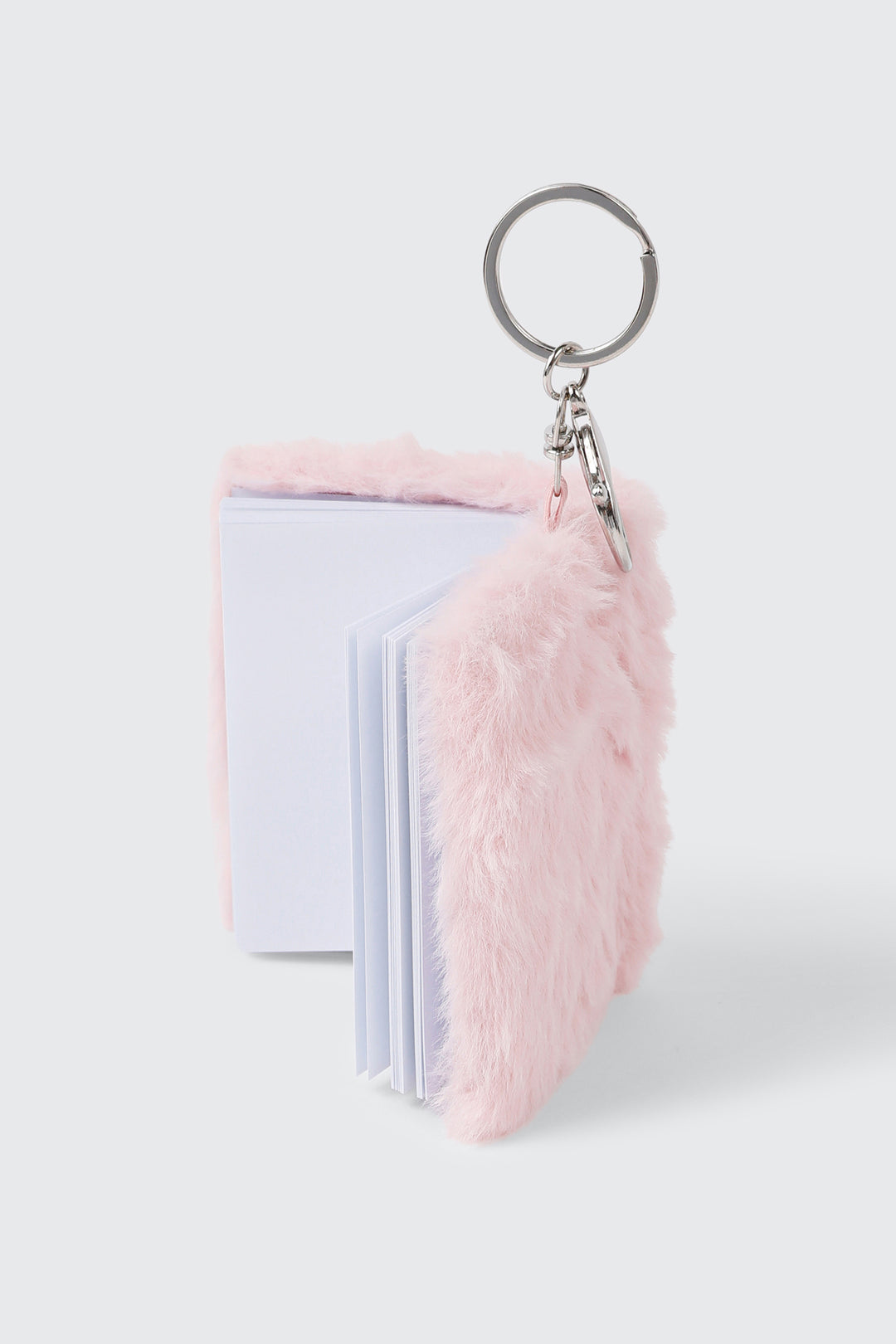 Butterfly Faux-Fur Mini Notebook Keychain