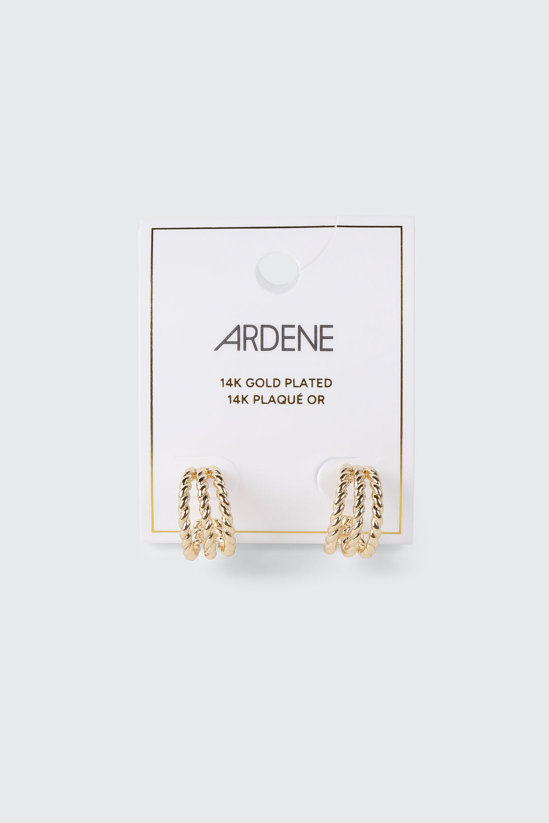 14K Gold Twisted Hoop Earrings