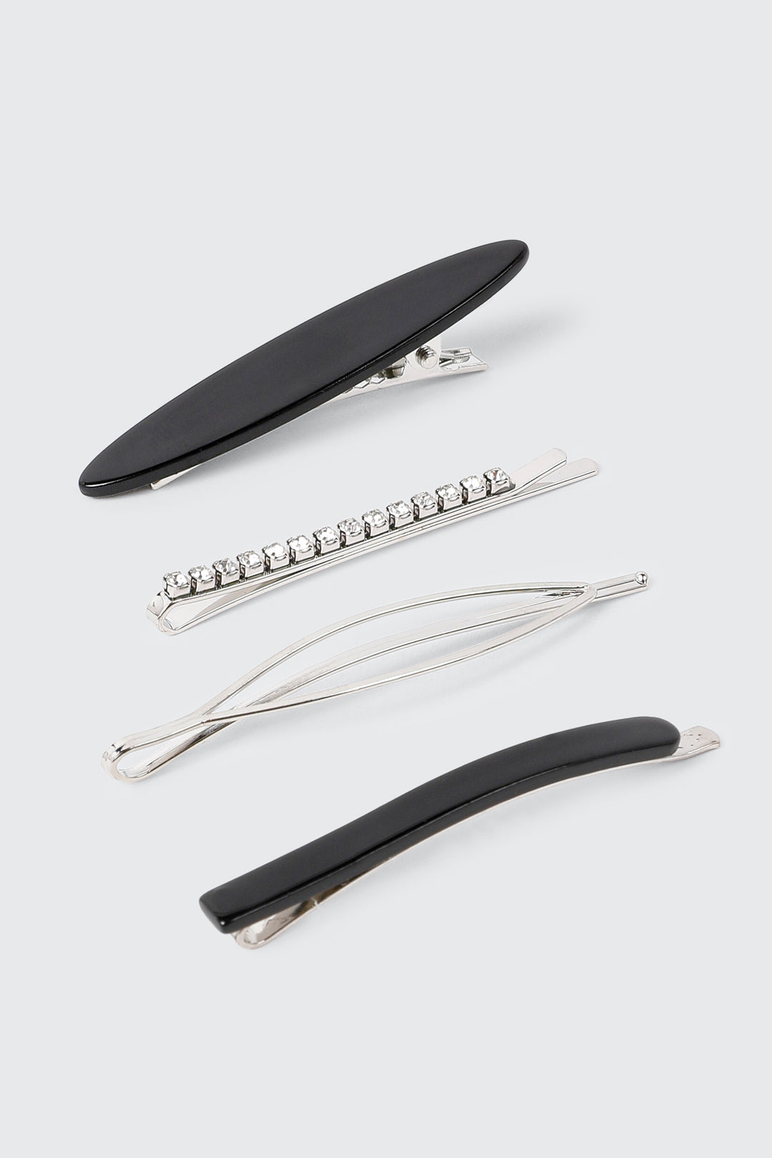 Lot de 4 barrettes à pression à motif écaille de tortue