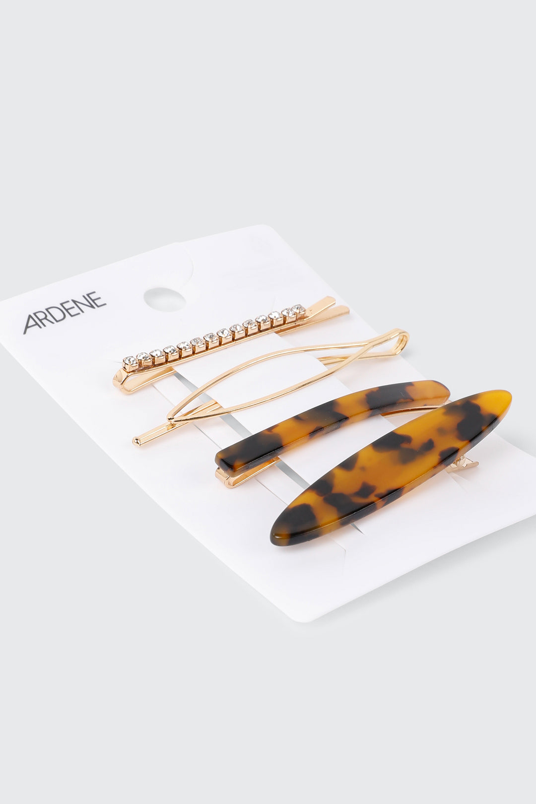 Lot de 4 barrettes à pression à motif écaille de tortue