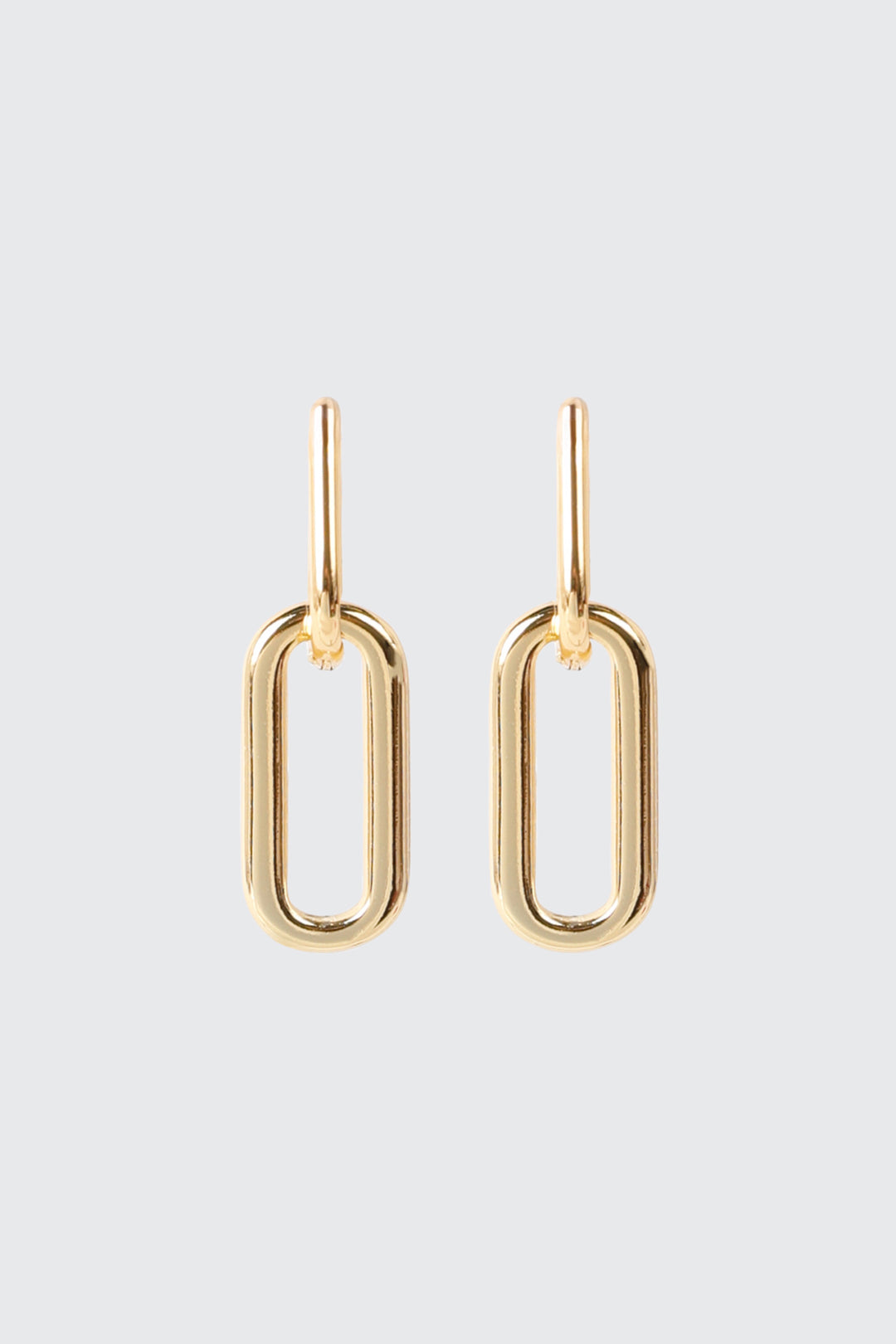 Boucles d’oreilles à double maillon plaquées or 14 carats