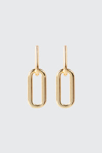 14K Gold-Plated Double Link Earrings