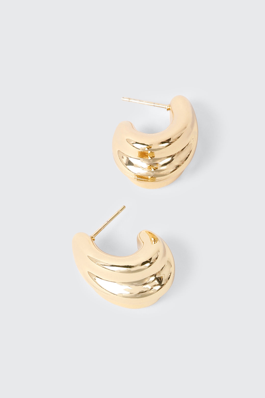 Boucles d’oreilles manchette irrégulières plaquées or 14 carats