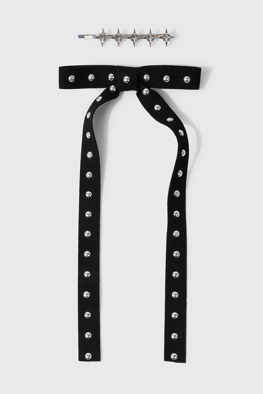 2-Pack Studded Bow Hair Clip Set