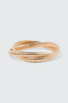 Two-Row Interlocked Bangle Bracelet