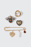 Lot de 4 broches