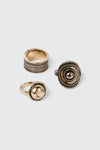 3-Pack Textured Rings