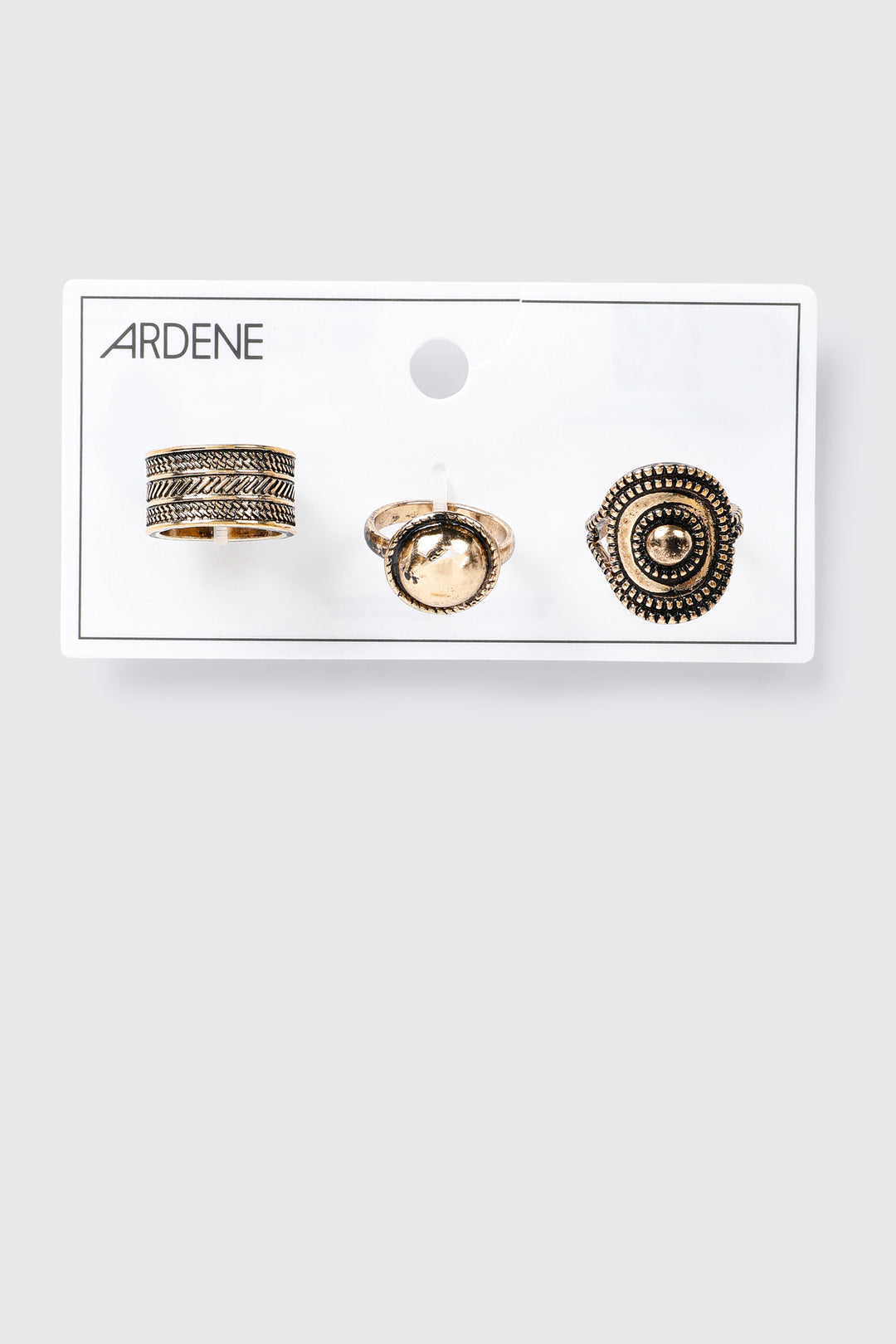 3-Pack Textured Rings