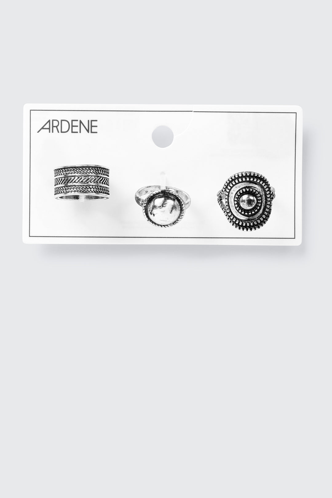 3-Pack Textured Rings