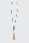 Suede Tassel Cord Necklace