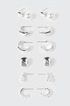 Ensemble de 6 boucles d’oreilles variées à anneaux et perles