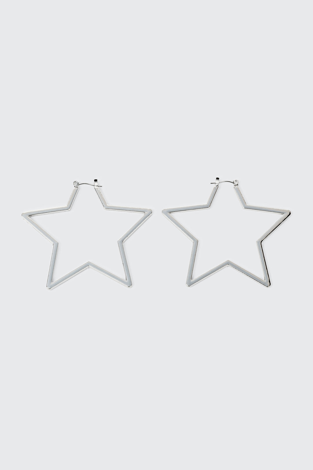 Star Shaped Hoop Earrings