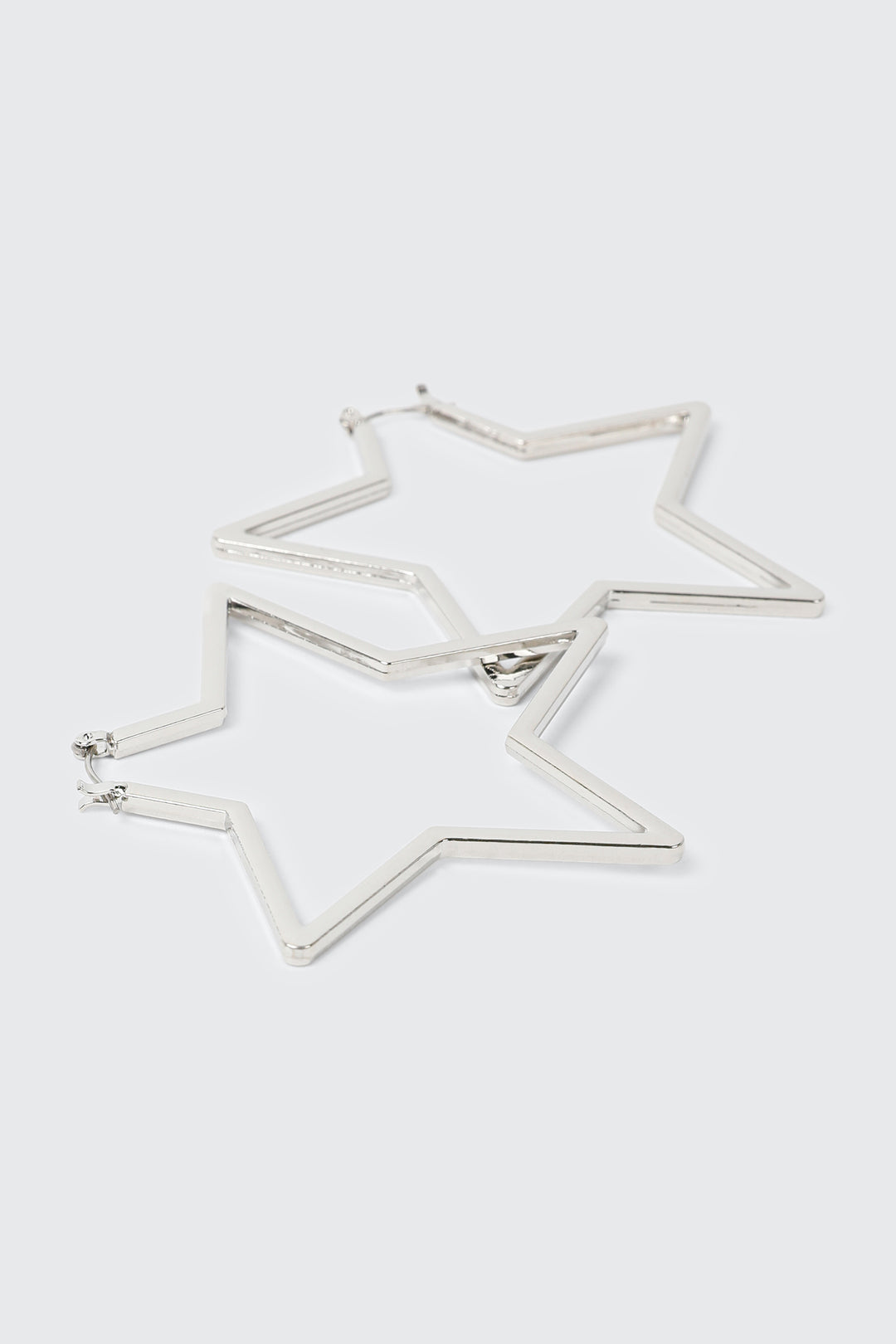 Star Shaped Hoop Earrings