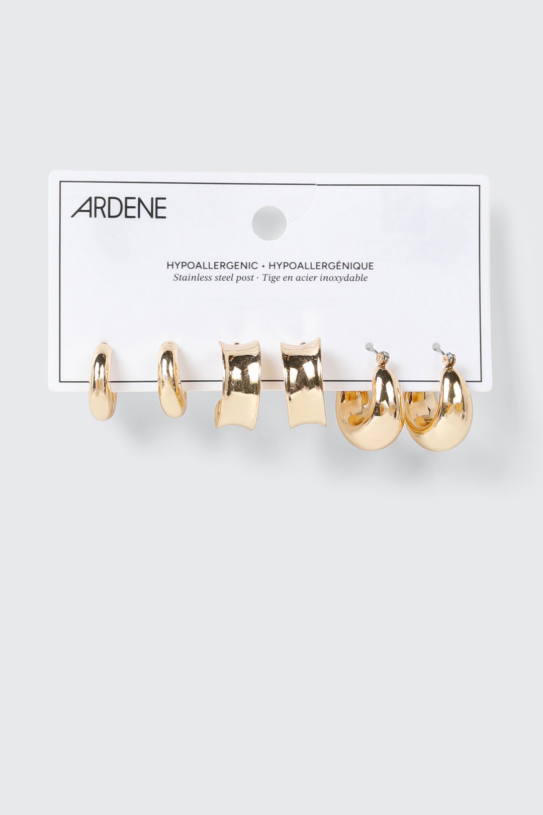 3-Pack Mixed Hoop Earrings