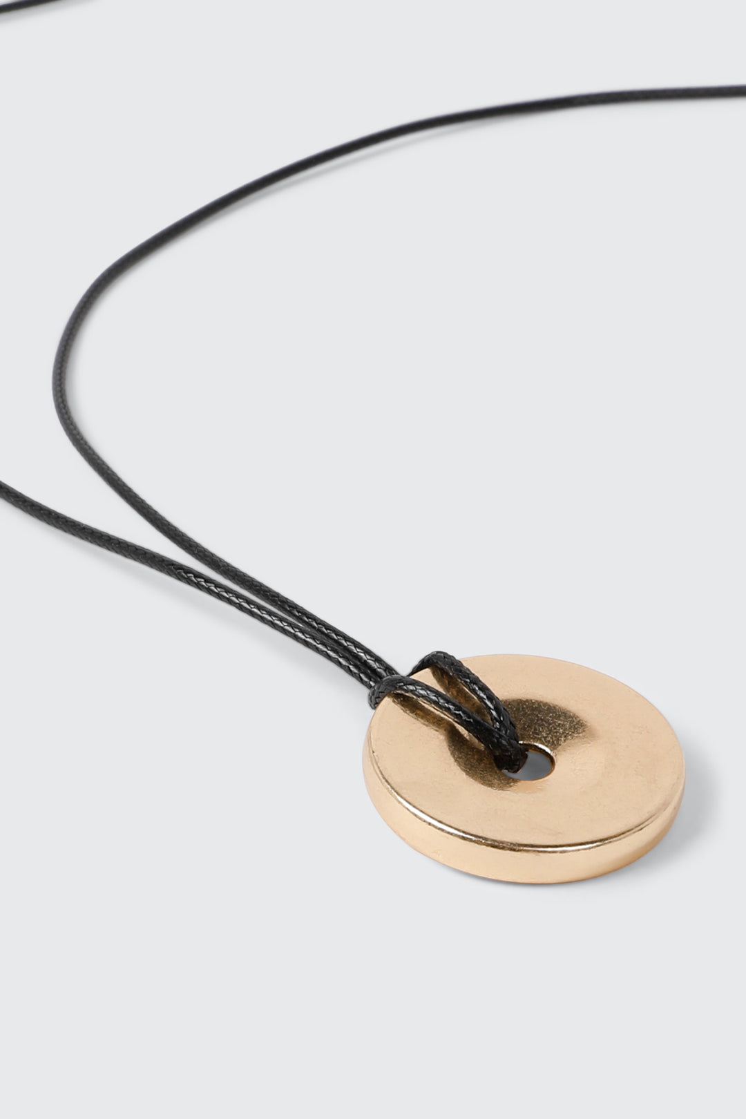 Cord Necklace with Round Pendant