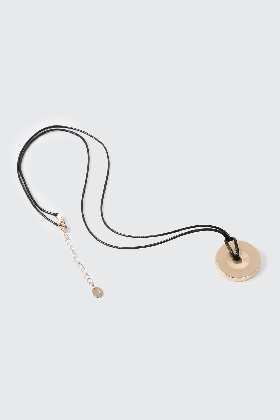 Cord Necklace with Round Pendant