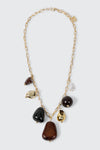Mixed Bead Paperclip Chain Necklace
