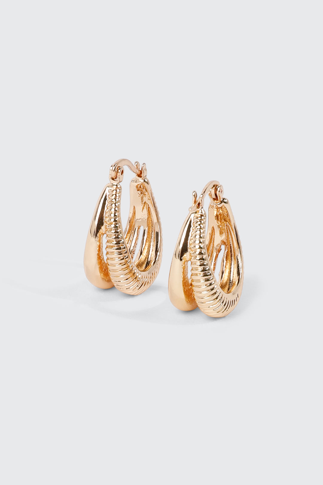 Two Row Hoop Earrings