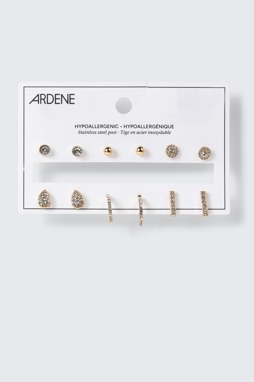 Lot de 6 paires de boucles d'oreilles à pierres