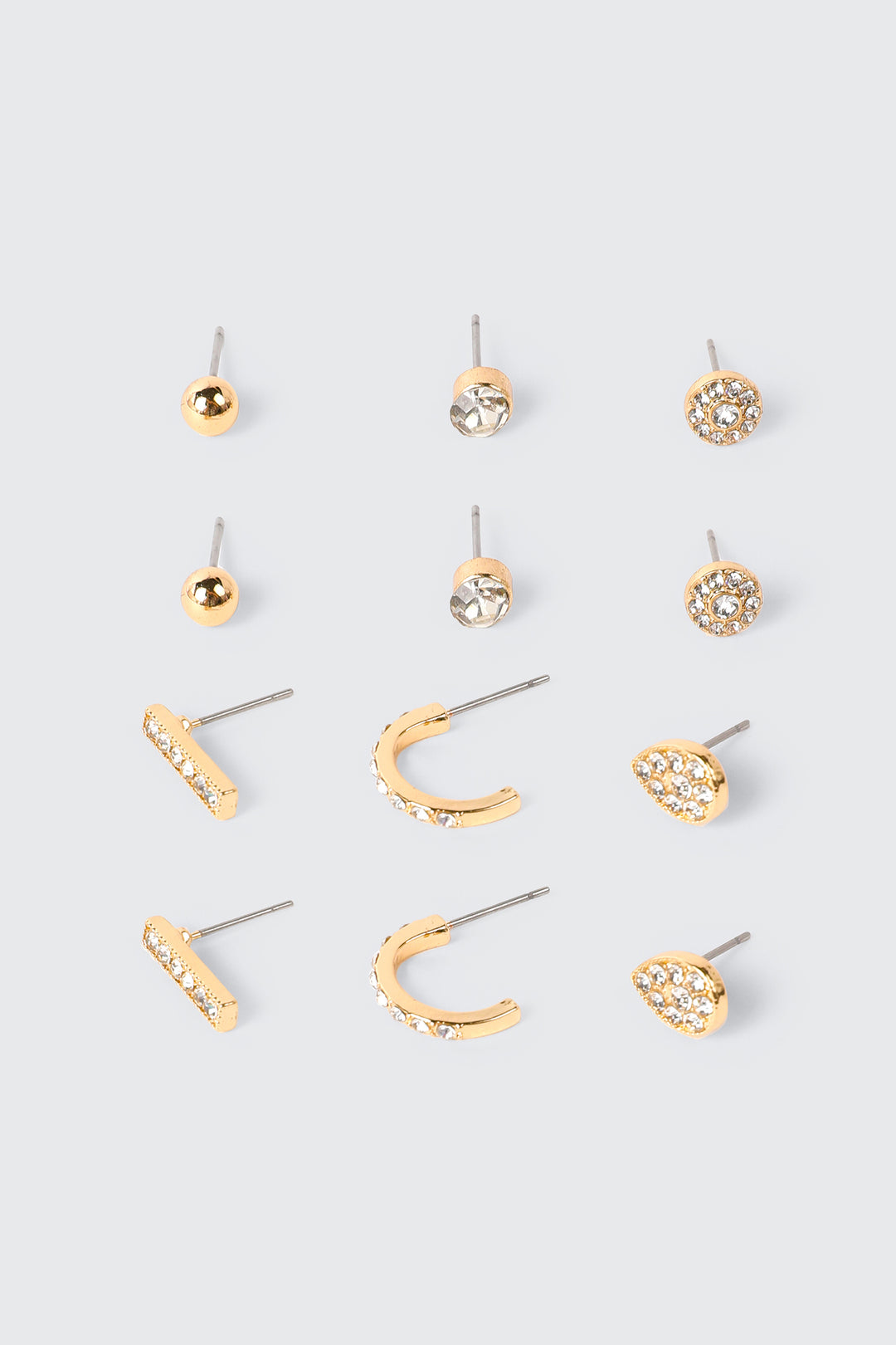 Lot de 6 paires de boucles d'oreilles à pierres