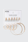 6 paires d’anneaux et de clous d’oreilles