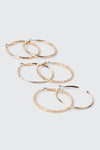 Lot de 3 paires d'anneaux texturés