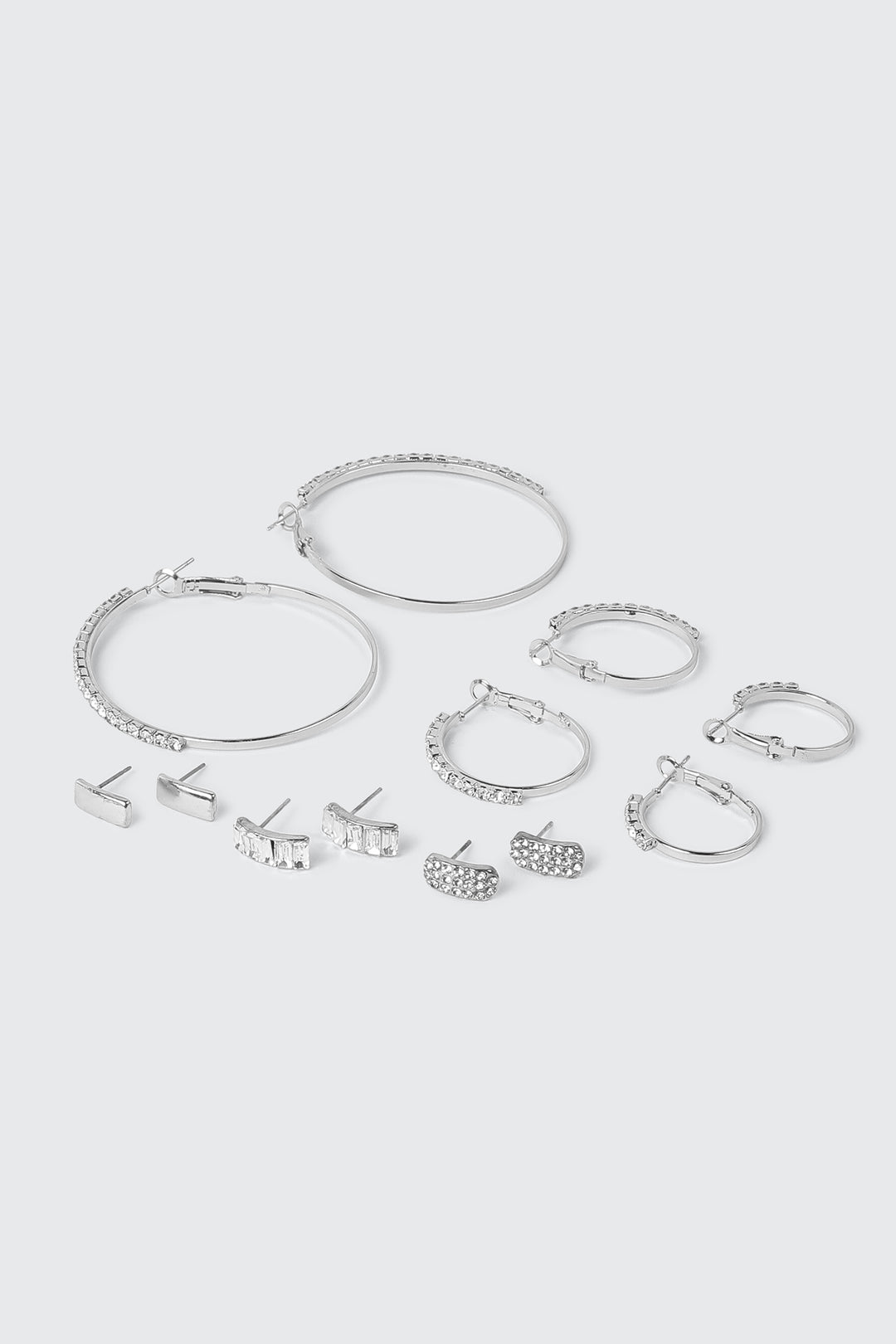 6 Pairs Hoop and Stud Earrings