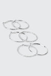 3 Pairs Textured Hoop Earrings