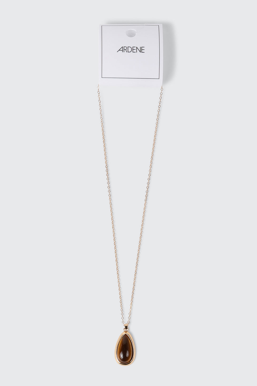 Collier avec pierre œil de chat ovale