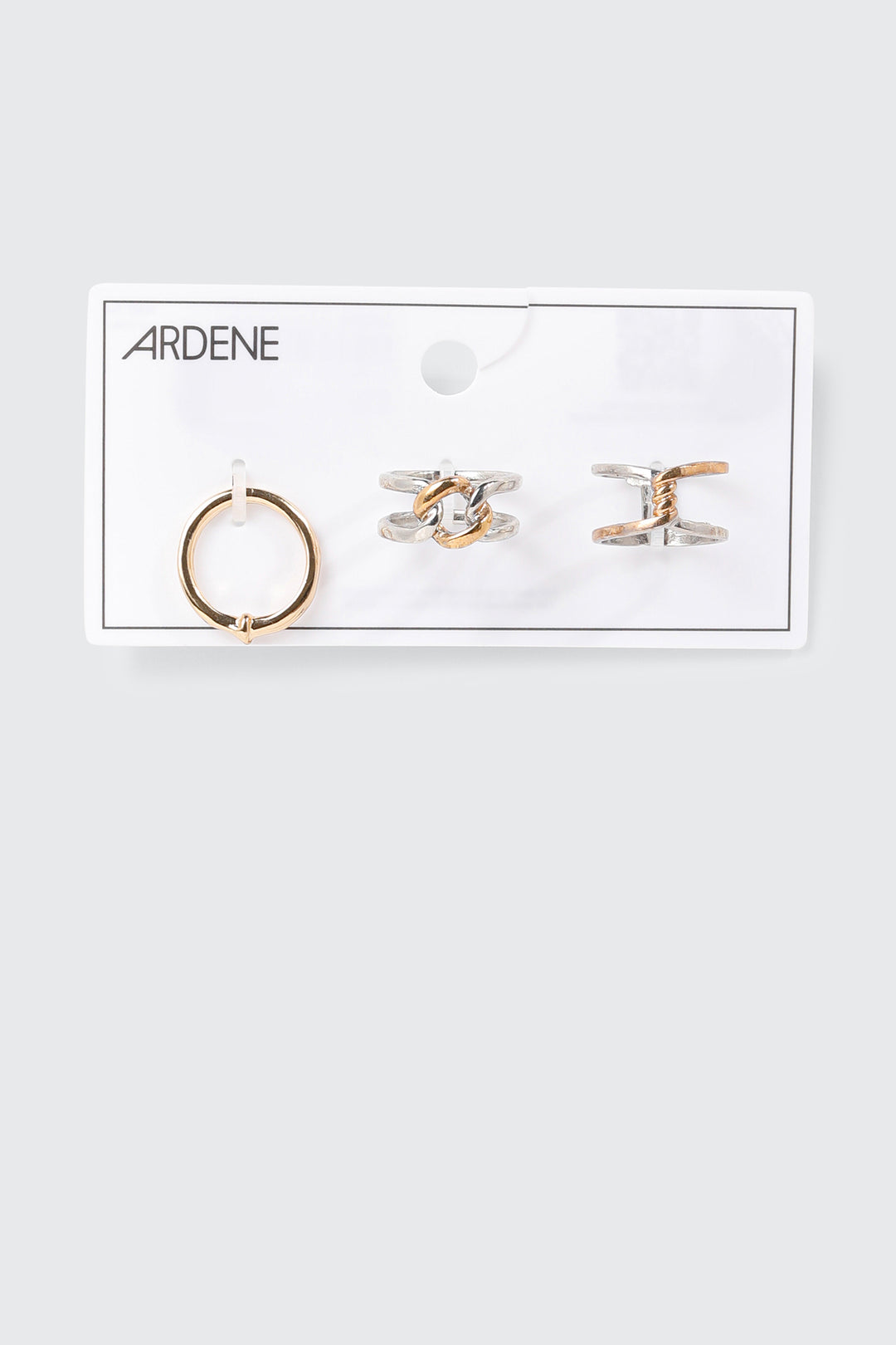 3-Pack Mixed Metal Rings