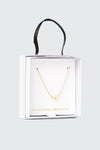 Collier initiale A plaqué or 14K
