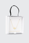Collier initiale M plaqué or 14K