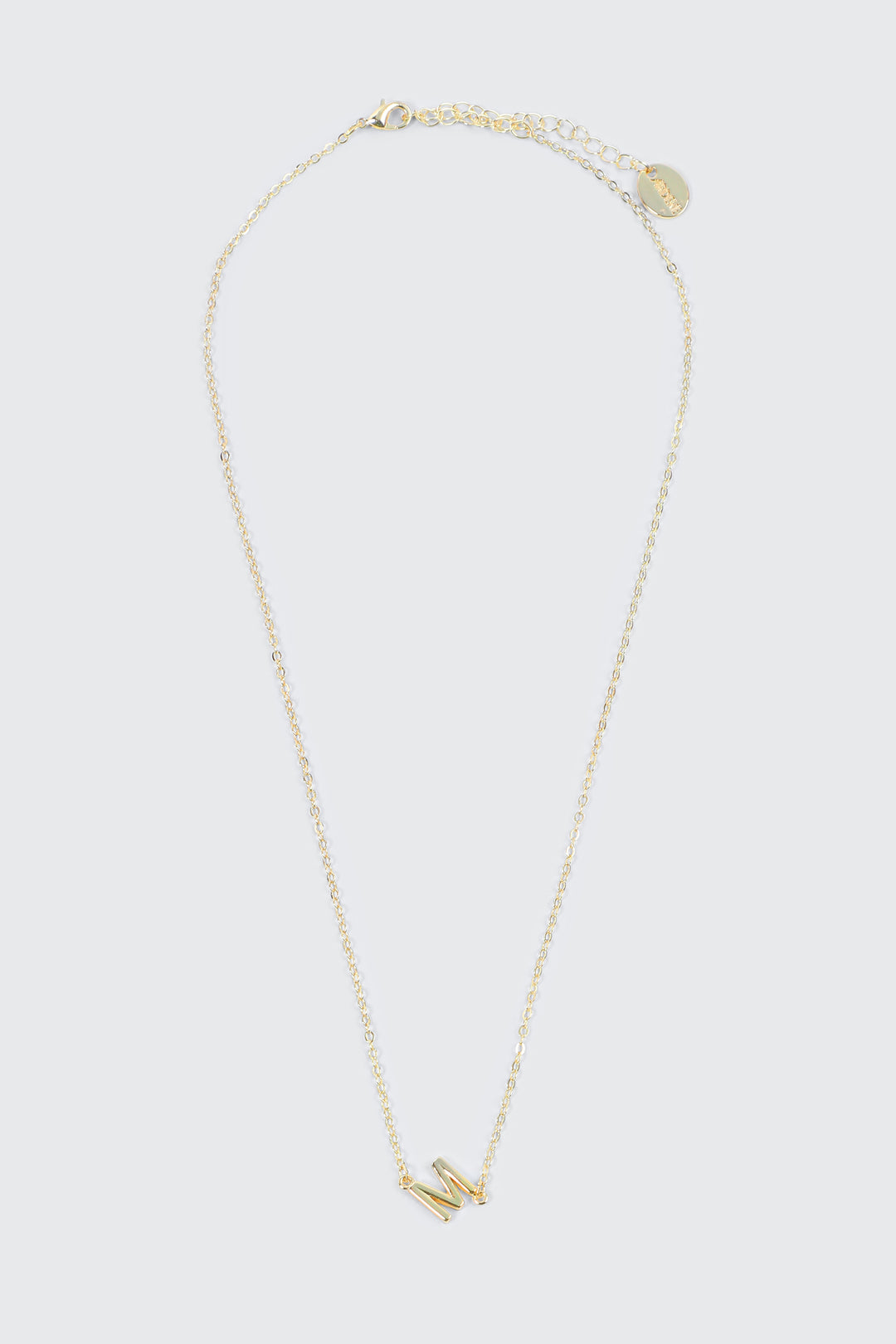 14K Gold Plated Initial M Necklace