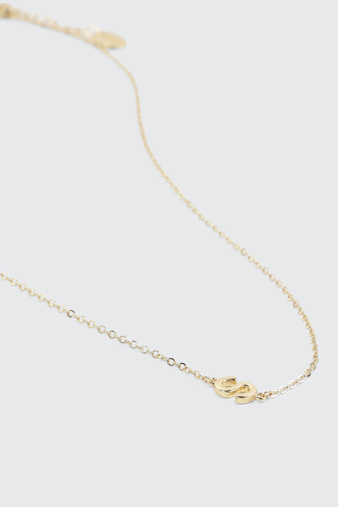 14K Gold Plated Initial S Necklace