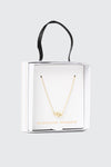 Collier initiale S plaqué or 14K