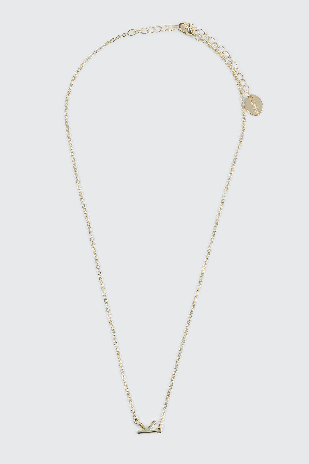Collier initiale K plaqué or 14K