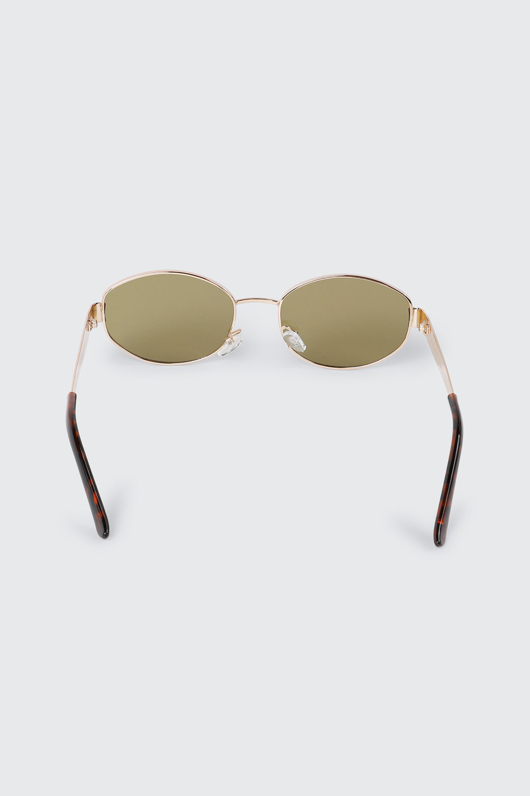Lunettes de soleil ovales en métal