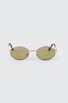 Lunettes de soleil ovales en métal