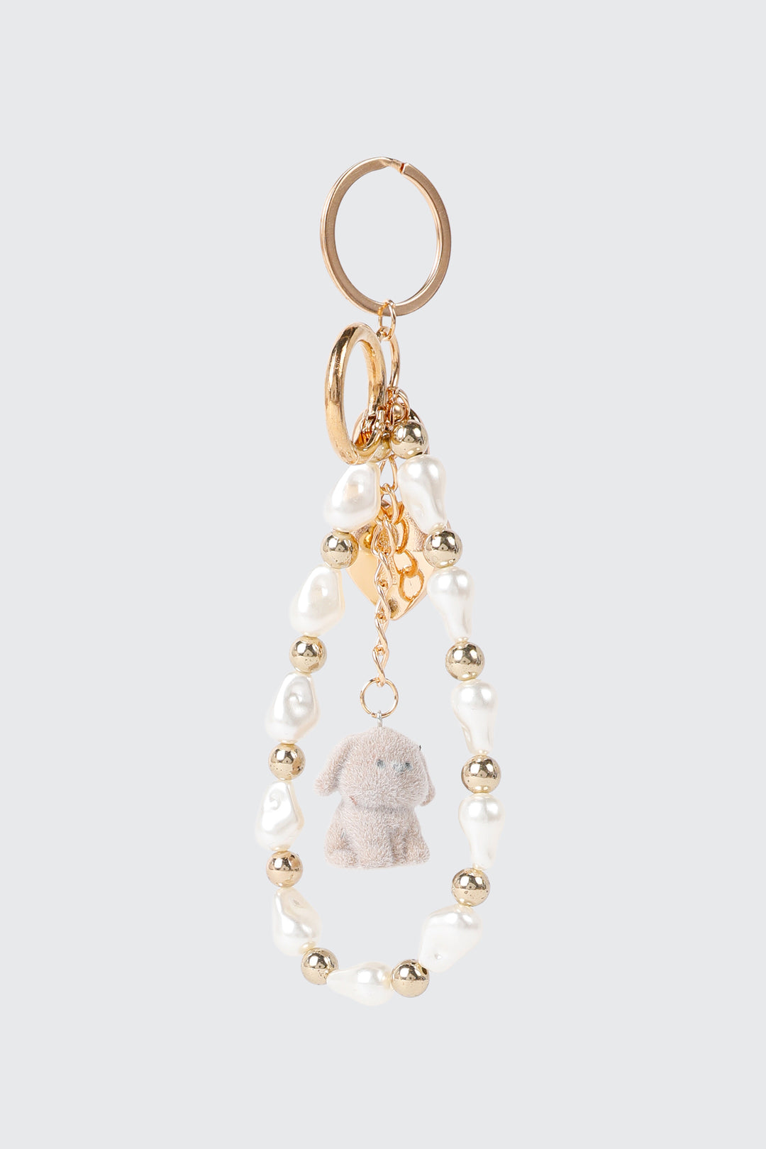 Puppy & Heart Charm Keychain