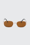 Slim Metal Rectangular Sunglasses