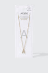 Collier initiale A plaqué or 14K