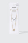 Collier initiale M plaqué or 14K