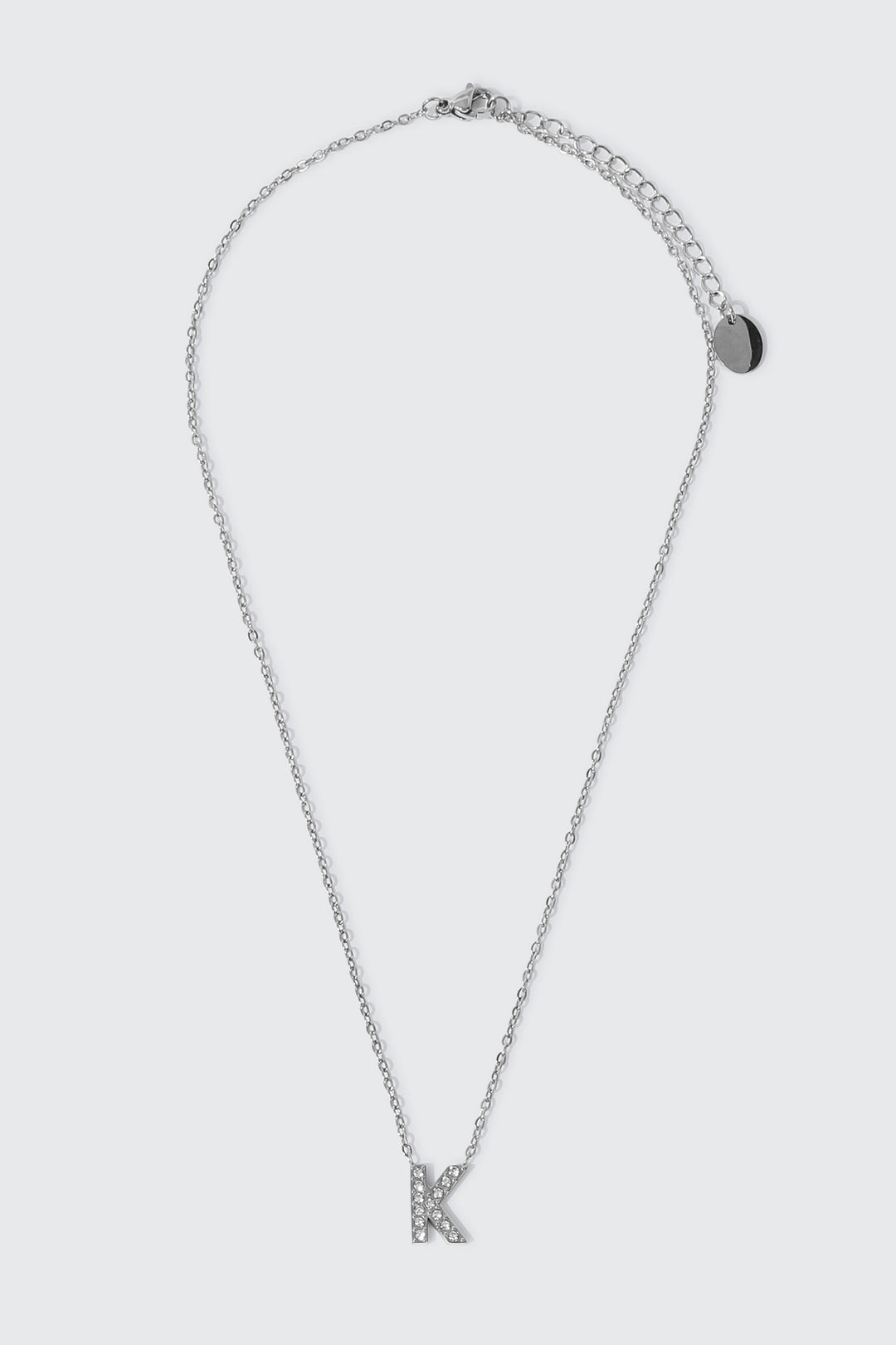 Stainless Steel Initial K Necklace
