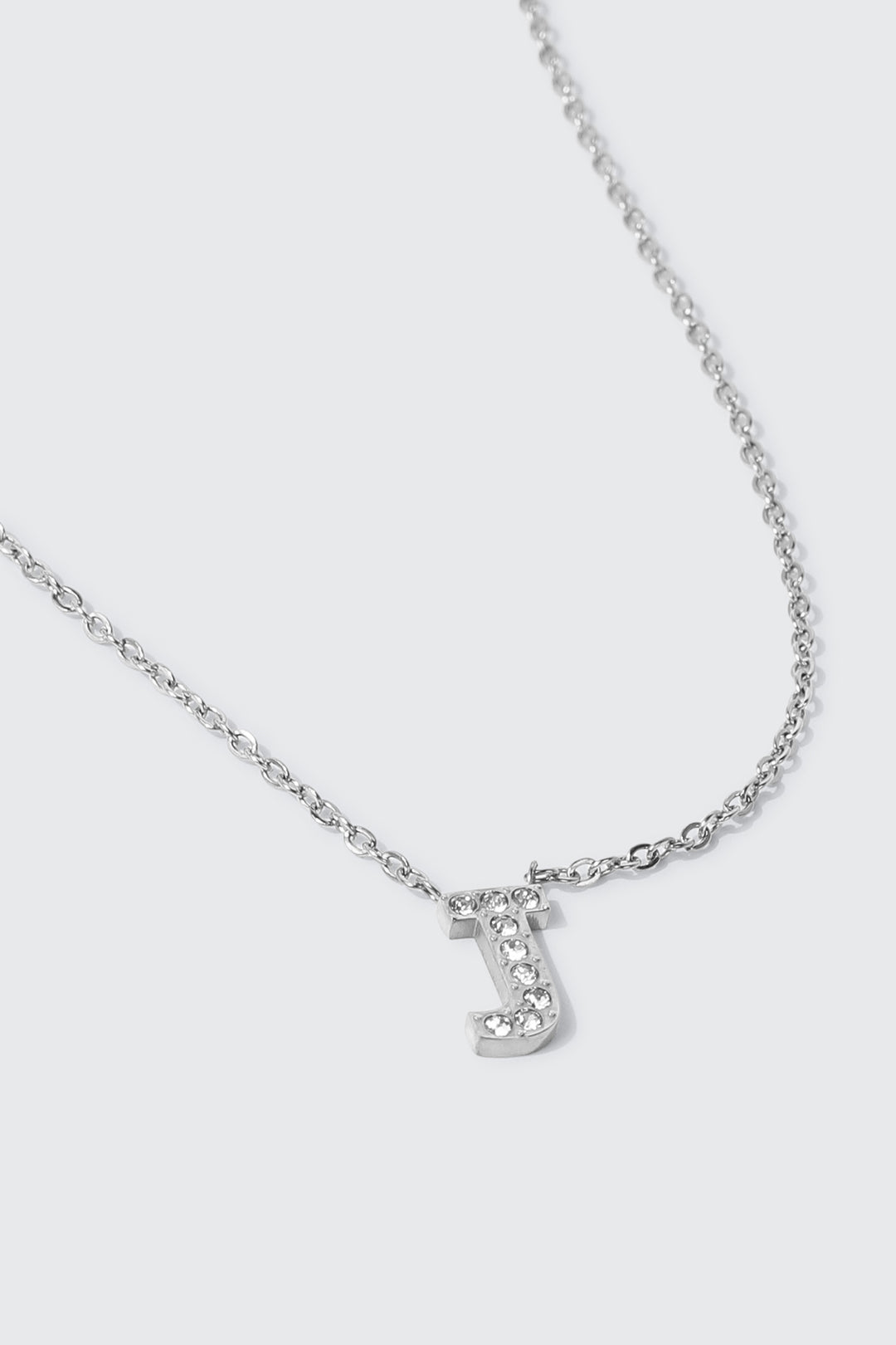 Stainless Steel Initial J Necklace