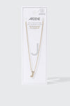 Collier initiale J plaqué or 14K